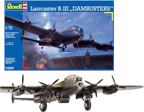 Revell 04295 Modellbausatz Flugzeug 1:72 - Lancaster B.III DAMBUSTERS im Maßstab 1:72, Level 5, originalgetreue Nachbildung mit vielen Details, 4295