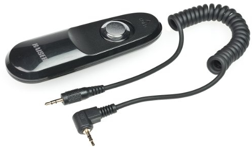 Kaiser Fototechnik 6187 MonoCR-C2 Kabel-Fernauslöser (2,5mm Klinkenstecker) für Canon 100D/650D/700D/60D/70D/Fuji X-E1/Pentax K-3 (ersetzt Canon RS-60E3) schwarz