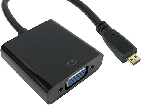C4A® Micro HDMI type D to VGA Converter With Audio - Micro HDMI to VGA monitor or Projector