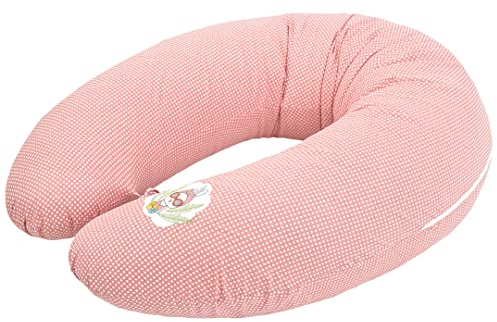 Sei Design - Funda para cojín de lactancia (170 x 30 cm, con cremallera y bordado de calidad, 100% algodón) Pastel de ovejas.