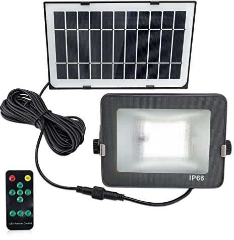 beek Solarlampen für Außen, 88 LED Solarleuchte Aussen Bewegungsmelder mit 3 Modi und Fernbedienung, 6000K Solar Aussenleuchte IP66 Wasserdicht Außenwandleuchte für Patio Garage Garten