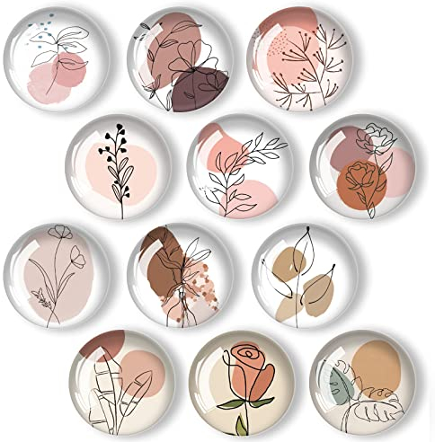 RUIJIE 12Stück Magnete Kunst Kühlschrankmagnete Magneten für Magnettafel Rosa Starkhaftend Magnet Dekorative Magnettafel Kühlschrank Whiteboard Küche Tafeln Pinnwand Büro Kinder Erwachsene Geschenk