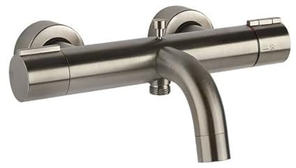 Gessi Emporio Via Tortona thermostat de bain pour montage en surface, inverseur automatique bain/douche, 031, 18711149, 18711149, Colorazione: Ottica Finox