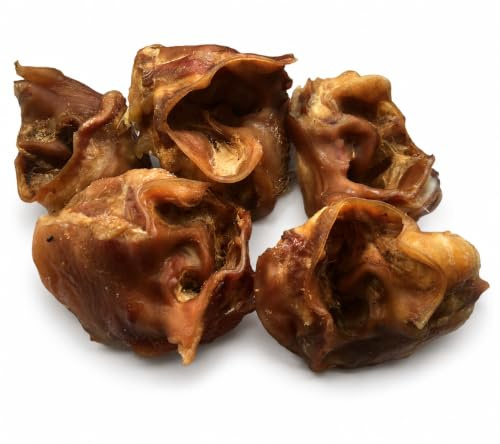 Lucze, Orecchio interno del maiale, 1kg Orecchio di Maiale per Cani Secchi, Articolo da Masticare per Cani, Leccornie Naturali