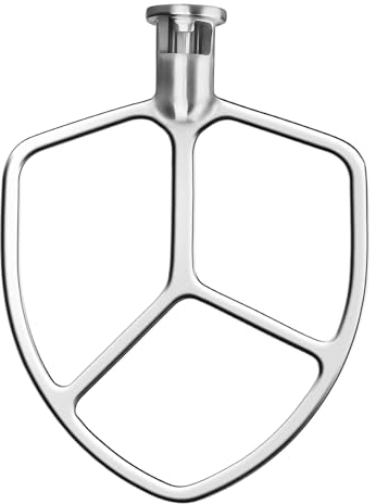 5.5-6QT Stainless Steel Flat Beater for KitchenAid Stand Mixer, Kitchen Aid Paddle Attachment Accessories/No coating/Dishwasher Safe Replacement for kitchenaid Professional 5 Plus and 600 Series Mixer