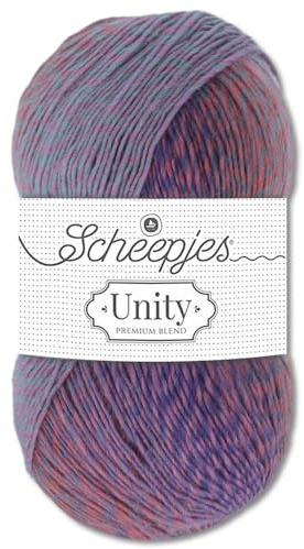Frida's Wollhaus Scheepjes 100 g Unity (ehem. Our Tribe) Superwash Merinowolle Polyamid Stricken 37 Farben (978 | Lilla 2)
