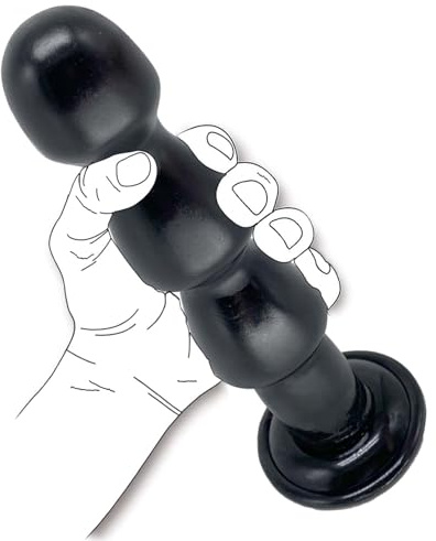 9.45''X2.24'' Anal Plug Butt Plug Sex Toy with Suction Cup Hands-Free Play 3 Balls Dildo