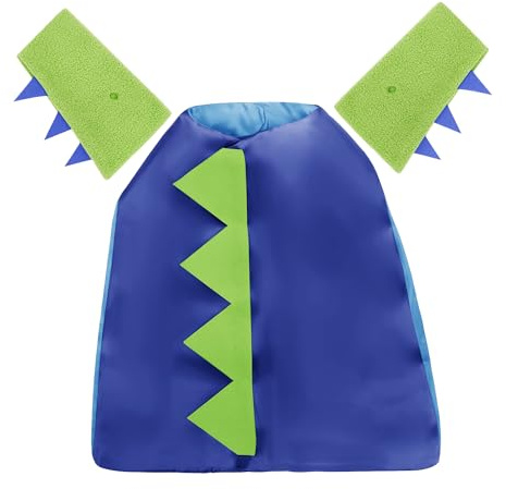 Ieron Dinosaurier-Drachen-Umhang-Set, Halloween-Kostüm, Cosplay mit Stulpen, Cartoon-Kostüm, Umhang, Weihnachten, Geburtstag, Party, Drachen-Themen-Outfits, Grün