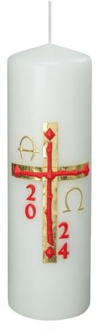 Wiedemann Kerzen Osterkerze 185 x Ø 60 mm, Elfenbein, Unparfümiert, 2025