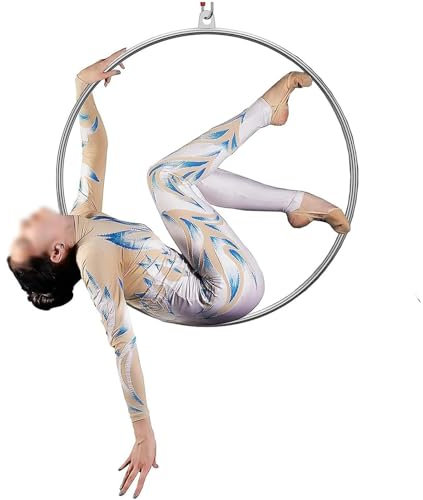 Aerial Hoop Set Lyra Hoop Antennenring-Set 80 cm, 85 cm, 90 cm, 95 cm, Antennenring-Set, Einzelpunkt, Zirkus, Antennenausrüstung, Yoga-Reifen für Tanzstudio (Größe: Durchmesser 80 cm, Farbe: dick 32