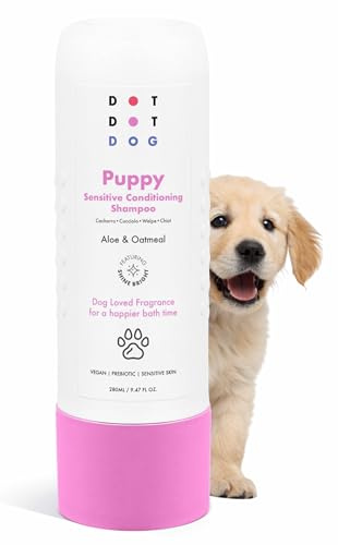 Welpen-Shampoo ab 8 Wochen – Sanft, hypoallergen & vegan, reizarmer Duft, Hundeshampoo für empfindliche Haut und juckende Haut, weiches und glänzendes Fell – Puppy Essentials – 280 ml
