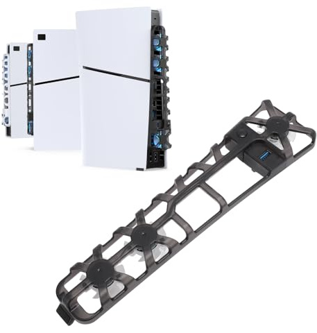 VBESTLIFE Ventilador de Refrigeración para Slim, 3 Ventiladores, Puerto USB 3.0, Ventilador Silencioso con Retroiluminación Azul para Consola Slim, Fácil Instalación