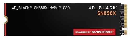 WD_BLACK SN850X NVMe SSD 8TB (Velocidades hasta 7200/6600 MB/s de lectura/escritura, M.2 2280 SSD para Juegos internos, PCIe Gen 4, SSD de alto rendimento) POWERED BY SANDISK
