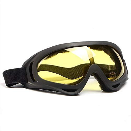 ZHAOSHIXU Motorradbrille Motorrad-Schutzausrüstung, flexibler Crosshelm, Gesichtsmaske, Motocross-Schutzbrille, ATV, Dirtbike, UTV, Brillen, Ausrüstung, Brille(Yellow)