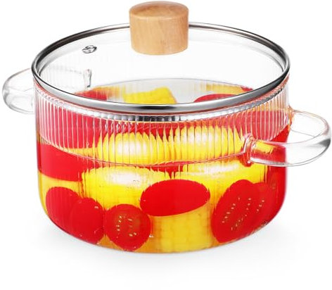 CIMAXIC Glass Stewing Pot Lid for Soup Stew Casserole Dish Saucepan Soup Maker Kitchen Cookware