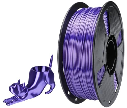 CC3D 57D Seiden-TPU-Filament, Violett, 1,75 mm, 1 kg, 3D-Druckmaterialien, FDM, flexibles 3D-Drucker-Filament, 57D TPU, härter als 98 A
