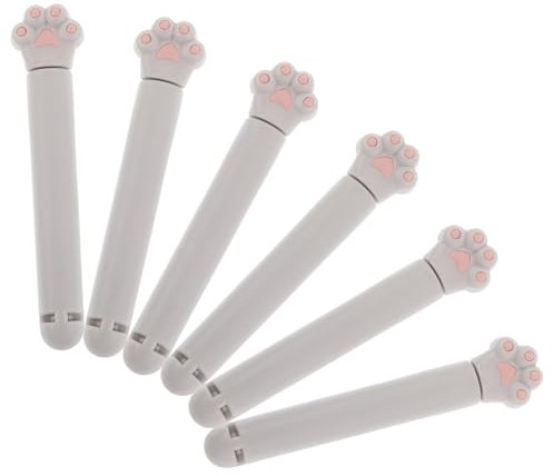 KOMBIUDA 6stücke Katzenpfoten Kunststoff Beutelclips Luftdichte Tütenverschluss Clips Für Lebensmittel Snackbeutel Wiederverschließbar Praktische Aufbewahrungsklammern Für Frische Lebensmit
