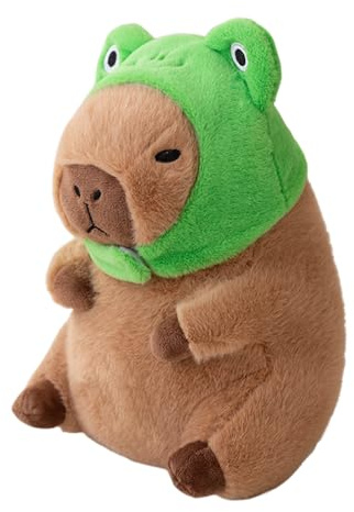 Shownicer Peluche Capybara - Peluche Kawaii Capybara - Cuscino di peluche - Regalo per bambini e ragazze di 3 anni e più - Rana - 30 cm