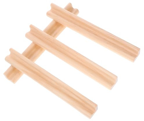 Garneck 4stücke Teiliges Holz Domino Ständer Stabile Englische Buchstaben Display Basen Glatte Oberflächen Praktisches DIY Holzornament Für Spiele Und Lernzwecke Robust Und Handfrei Nutzba