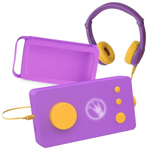 Lunii - Pack Ma Fabrique à Histoires Violette et Casque Audio Violet et Coque Violette - Boîte à Histoires + Casque Enfant + Coque de Protection + 2h30 d'histoires à Composer incluses à télécharger