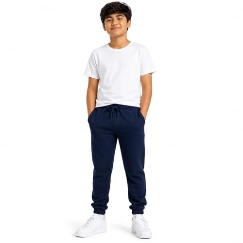 reshmena Pantalon de jogging en polaire pour enfants, filles et garçons, pantalon de jogging pour enfants, pantalon de sport, sport, gym, tenue décontractée