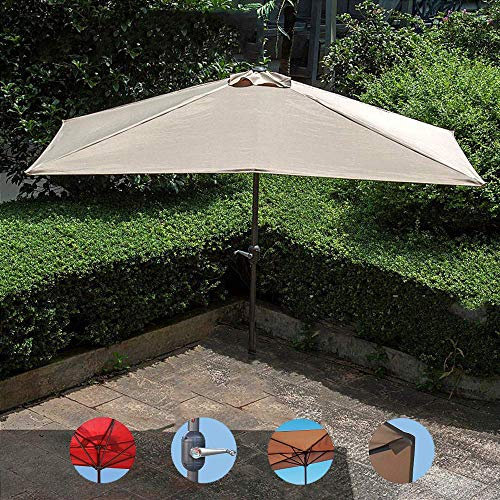 Parasol de jardín, balcón 2.3mx 1.2m, Paraguas de Playa de Patio Cuadrado, Parasol de Pared de Ocio, Impermeable con diseño de manivela