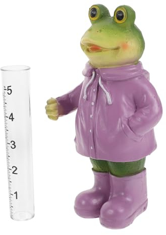 YRYRYW Jauge de Pluie précise, Statue de Grenouille, jauge d'eau de extérieur, résistante aux intempéries, Installation Facile Household faucets