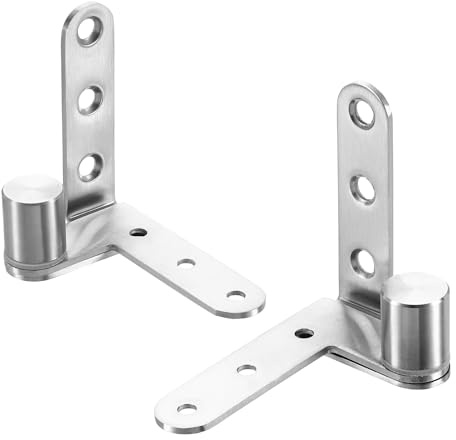 QUARKZMAN Bisagra Puerta Giratoria 180 Grados, Herrajes Puerta Resistente Acero Inoxidable Para Puerta Valla Cafetería Con Mínimo 25mm Grosor, Peso Máximo 44lbs, Plateado
