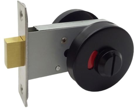 Kivivaka Pour toilettes en acier inoxydable pour serrure de porte avec panneau transparent occupé/vide, indicateur d'intimité, indicateur de salle de bain en métal 304, toilettes publiques