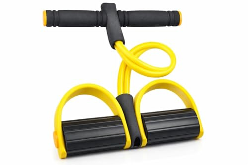 Pull Reducer Fitness mit Rollen – Schulter-, Arm- und Bauchtrainer – elastischer Widerstand mit rutschfesten Trittbrettern – Training zu Hause Fitnessstudio Herren Damen
