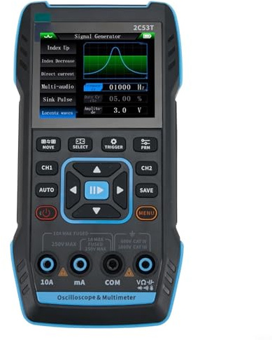 UrbanHui 2C53T Oscilloscope Multimeter Signal Generator 50MHz Bandwidth Afterglow Measurement Mathematical Operations Electrical Multimeters(2C53T)