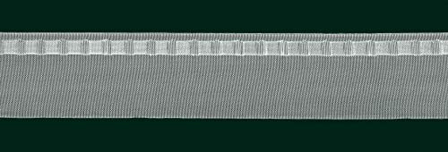 Ruther & Einenkel 12161/75 Gardinenband, PES, Halbtransparent, 1000 x 7.5 x 0.1 cm