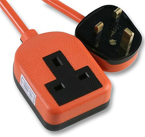 Ex-Pro 1 Gang Way 15m Metre 13A Mains Power Garden/Outdoors Extension Socket Lead Cable Orange
