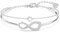 Swarovski Infinity bangle, Infinity, White, Rhodium plated