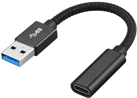 INNOV8 Cable adaptador USB C hembra a USB 3.0 A macho, Cabeza Cargador Tipo C, 5 Gbps Gen 1 3.1 a conector USB A - 0.1 m