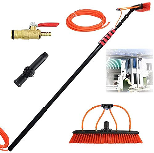 Teleskop-Verlängerungs-Reinigungsstange Wassergespeiste Teleskopbürste Fensterreinigungs-Wasserbürste Fensterreiniger-Kit Reinigung von Photovoltaik- und Solarmodulen, LKWs, Fenstern, Glaswänden
