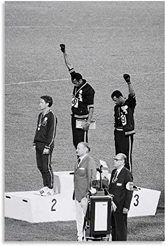 TSALF Malerei auf Leinwand Kein Rahmen Jahrgang 1968 Mexico Olympics Black Power Salute to Tommie Smith John Carlos Historic 60x90cm