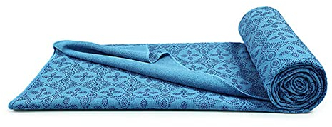 Morbuy Mikrofaser Hot Yoga Handtuch, Yoga Mat 185x82cm rutschfest Fitnesstuch Weich Atmungsaktiv Antirutsch Yogatuch Gilt für Fitness Ausbildung (185x82cm,Blau)