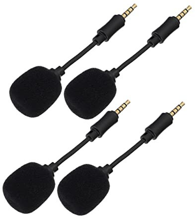FUNOMOCYA 4stücke Wege-omnidirektional-mikrofon Für Sprachaufnahmen Tragbar Und Kompakt Geeignet Für Computer Und Telefon Plug-and-Play Für Live Bühnenauftritte Reisen Marketing Konferenzen