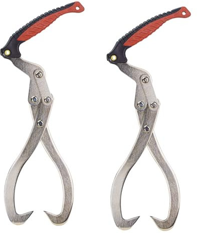 DETEC 2x Handpackzange Vorlieferzange Holztransport Zangen Forst Holz Schleppzange Packzange Holzgreifer Handhebehaken 2,5-30cm