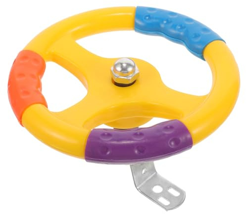 Toyvian Steering Wheel Kid Swing Accessory Plastic Playground Steering Wheel Toy for Outdoor Riding Cars and Rocking Vehicles Educational Fun Part