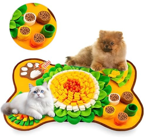 Alfombra Olfato Perro, Juguete Interactivo para Perros, Snuffle Mat Alfombra Olfativa para Perros y Gatos, Rompecabezas Juguete Interactivo para Perro Pequeños y Grandes