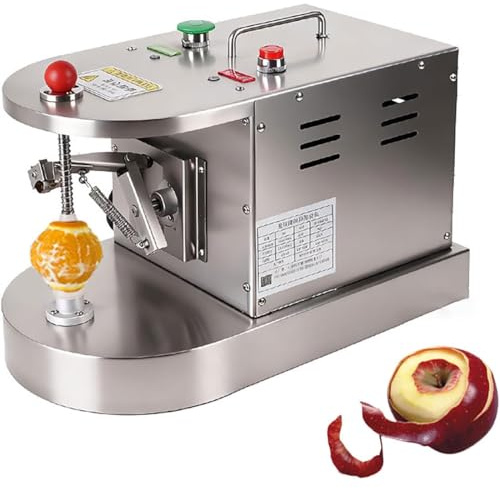 XCSCUK Máquina peladora comercial de frutas y verduras, peladora de naranja limón completamente automática, con altura y distancia ajustables, para restaurantes