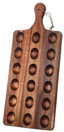 TWISAXC Portauova in legno splendidamente realizzato, dotato di scomparti sicuri per organizzare le uova mentre servono deliziosi snack e dessert. Vassoio portauova portatile in