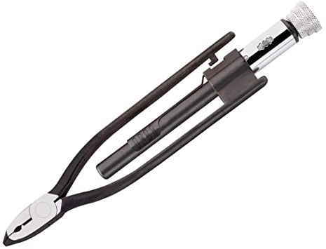 Stahlwille 65751280 Wire Twisting Plier, Made of Chrome Vanadium w/Gunmetal Finish on Head and Handles, w/Side Cutter & Serrated Jaws for Positive Grip, For Wire Locking of Metal Fasteners, L.280 mm