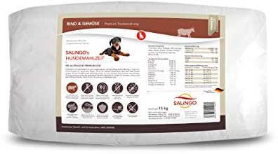 SALiNGO Premium Trockenfutter | Hundefutter trocken Rind mit Gemüse | zuckerfrei | 15 kg