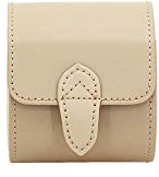 FrIEDrICH/23 Friedrich23 Uhrenetui - Uhrenrolle Cordoba aus Echtleder in beige – Platz für 1 Uhr – Druckknopf und Uhrenkissen