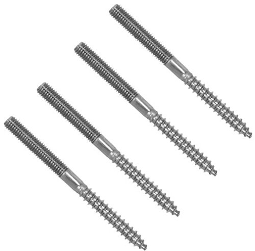 4 Stück M6x90 Edelstahl Stockschraube Rechtsgewinde Stockschrauben Schraubstifte Gewinde Schraube Stift