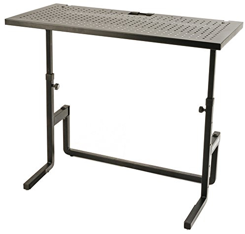 Quik Lok DJ233 Tavolo per Computer portatile, ad altezza regolabile per DJ, Nero