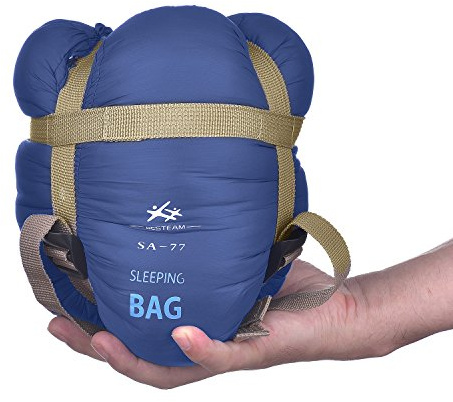 Ultra-leichter Schlafsack von Agemore für warmes Wetter, rechteckig, 190,5 cm x 76,2 cm (L x B), für Campingausflüge im Außenbereich, Rucksackreisen und Wandern, für Kinder, Jugendliche und Erwachsene - im Frühling, Sommer und Herbst - wasserdicht und kompakt, Kinder, SA-77, dunkelblau